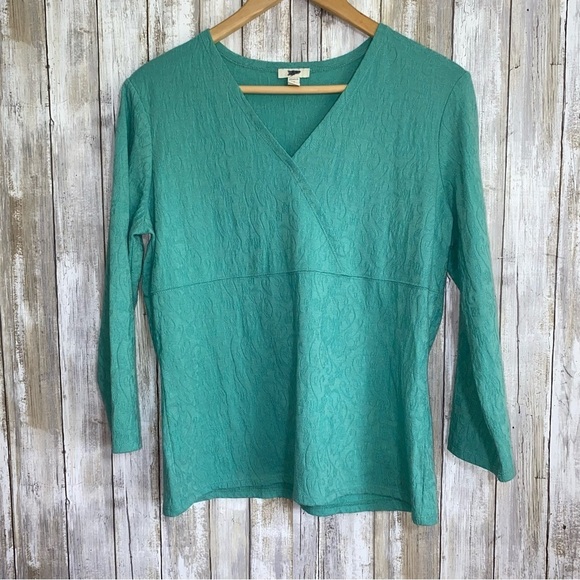J. Jill Tops - J. Jill Teal Stretch Blouse